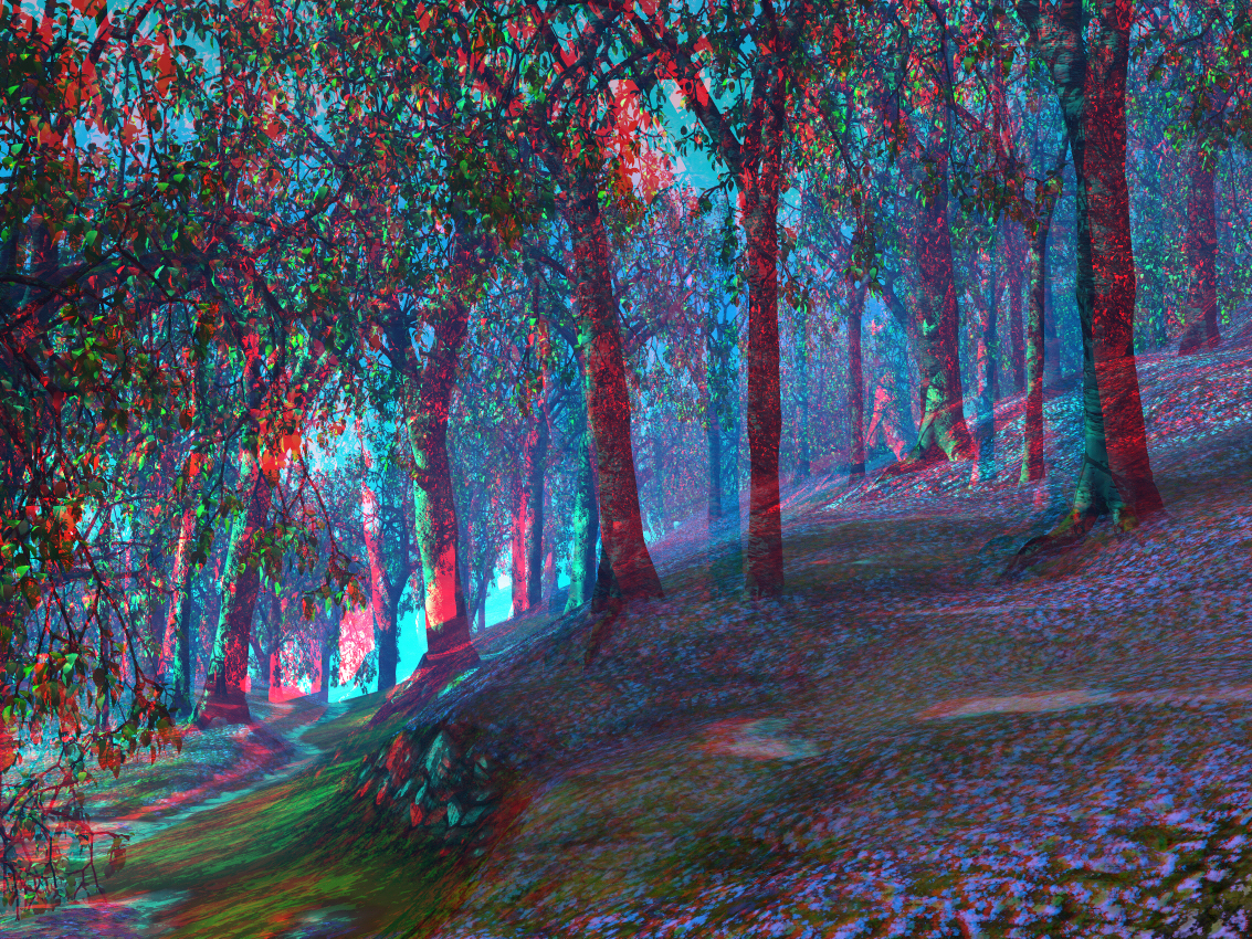 Woodlands (blue bell version) "anaglyphized"
