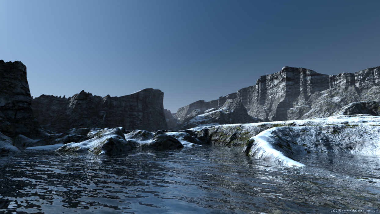 Terrain and Plane lit with IBL
