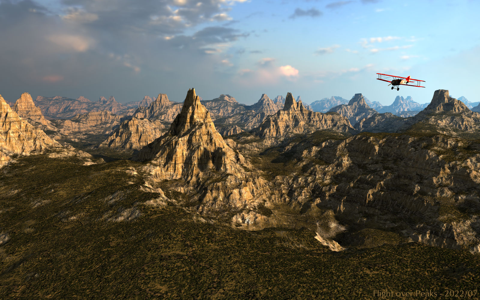 Flight over Peaks