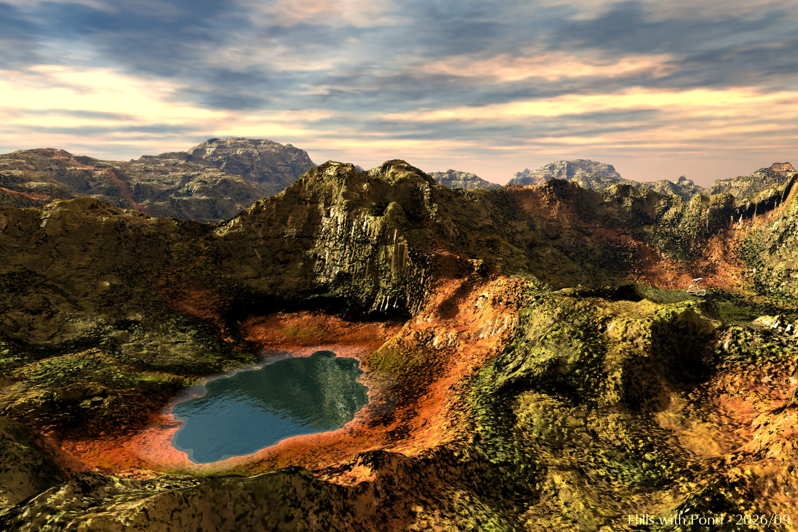 Hills with Pond