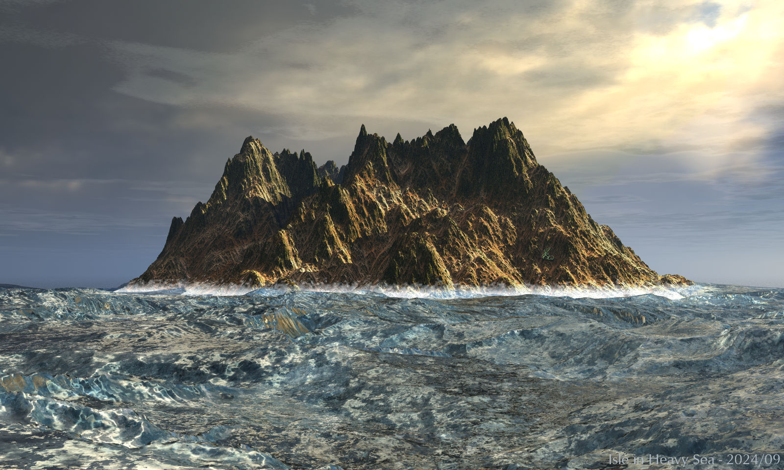 Isle in Heavy Sea