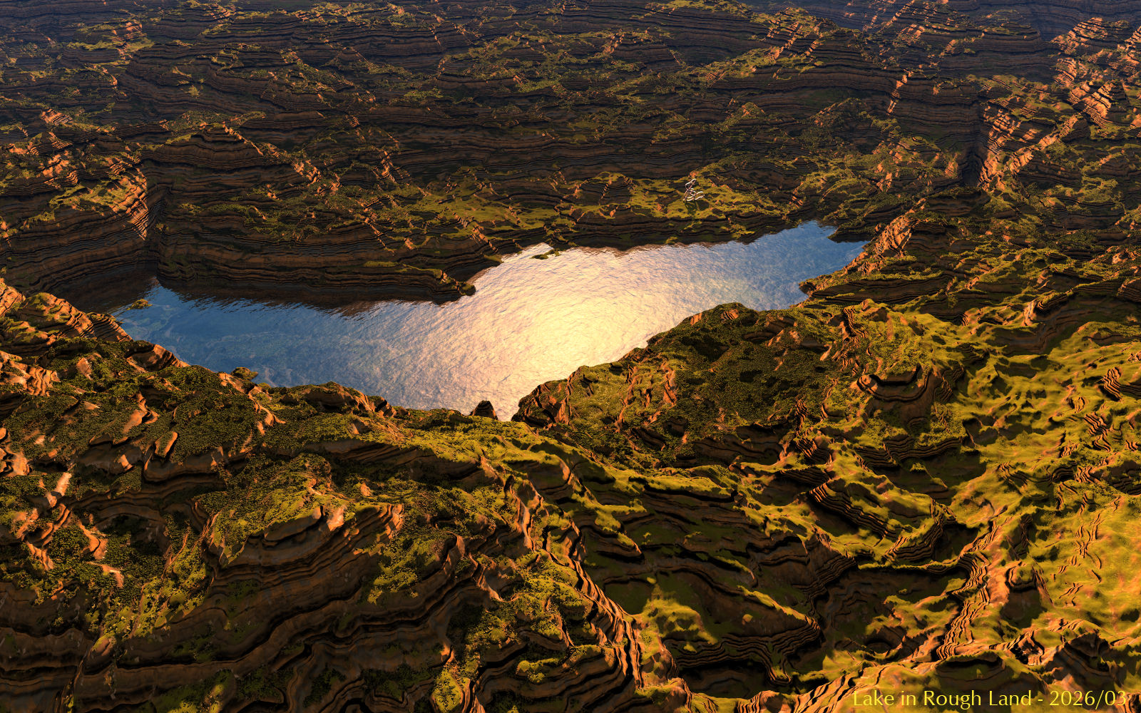 Lake in Rough Land