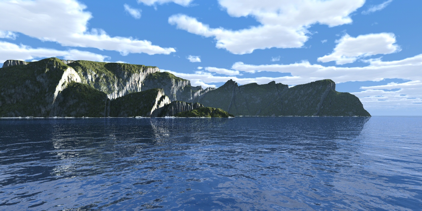 Island with surf another way.