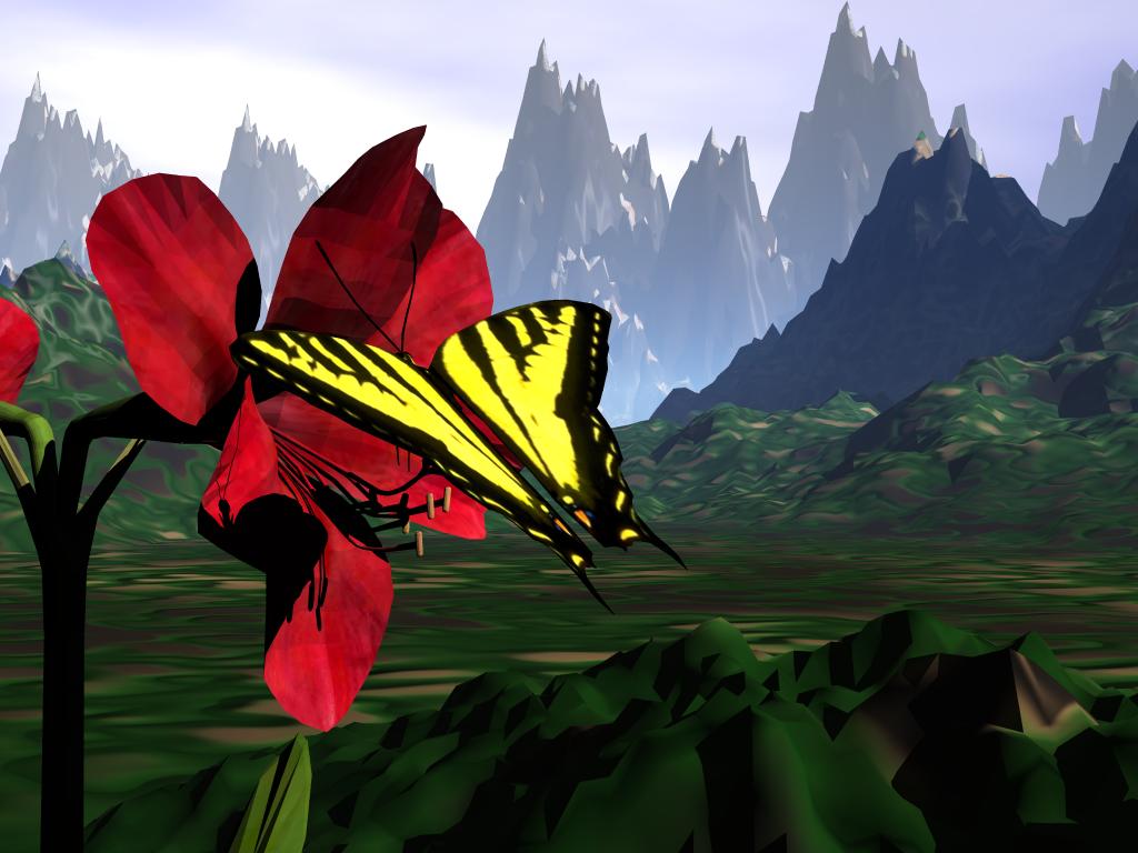 Monarch takes a drink