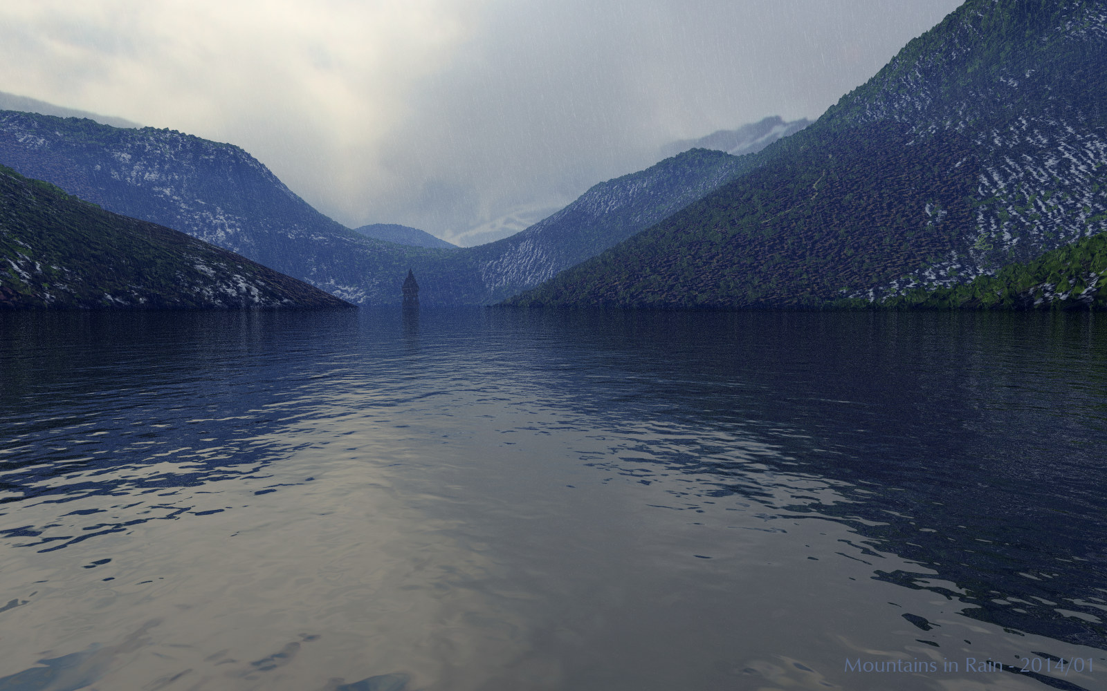 Mountain in Rain