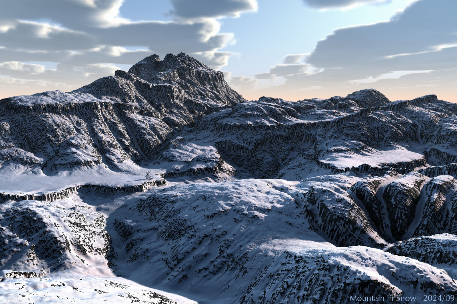 Mountain in Snow
