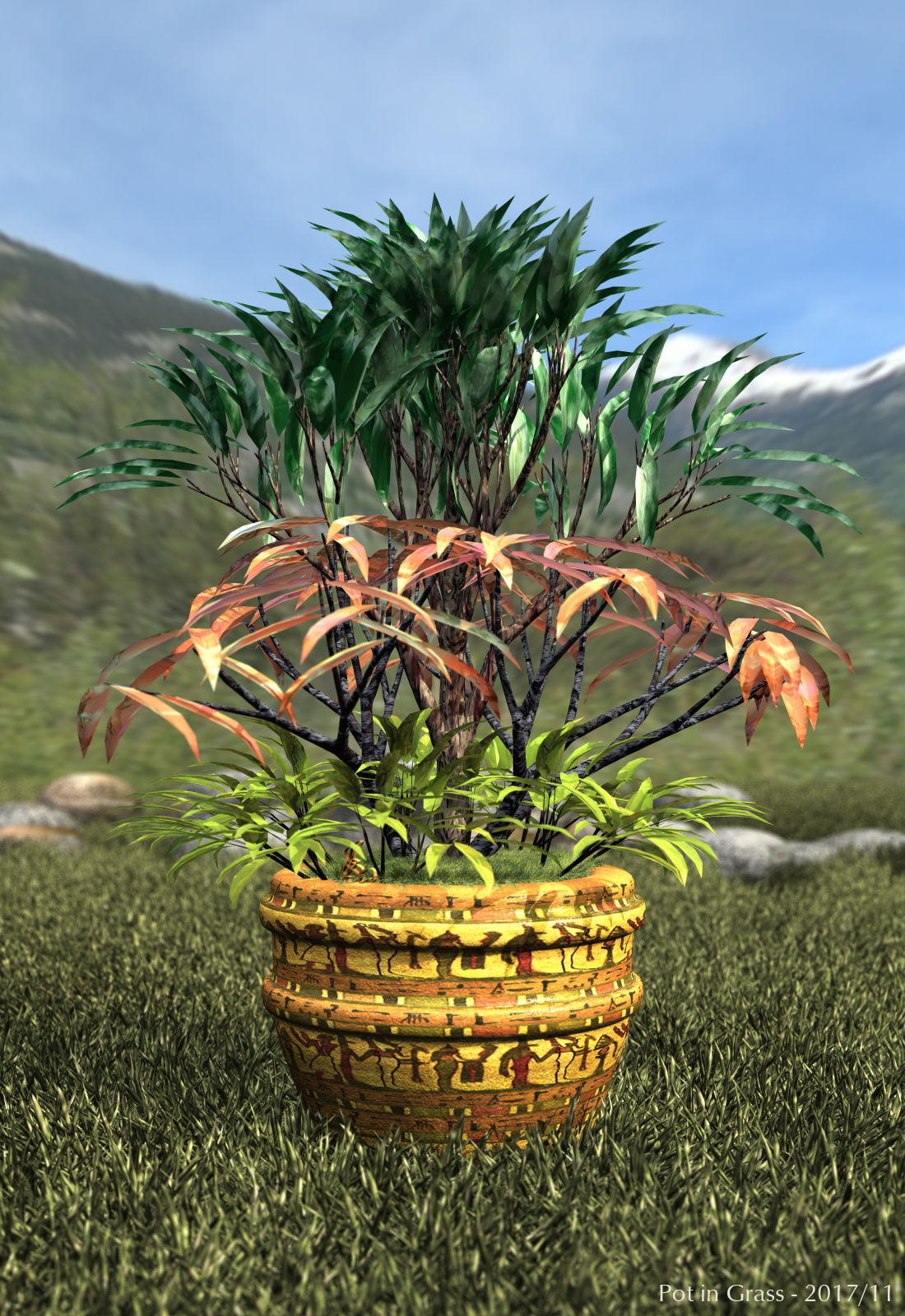 Pot in Grass