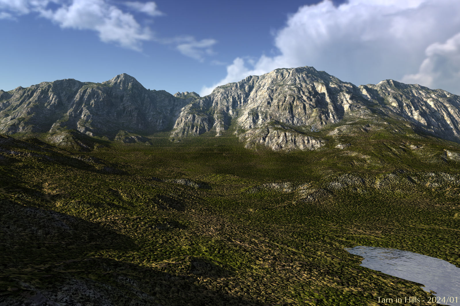 Tarn in Hills
