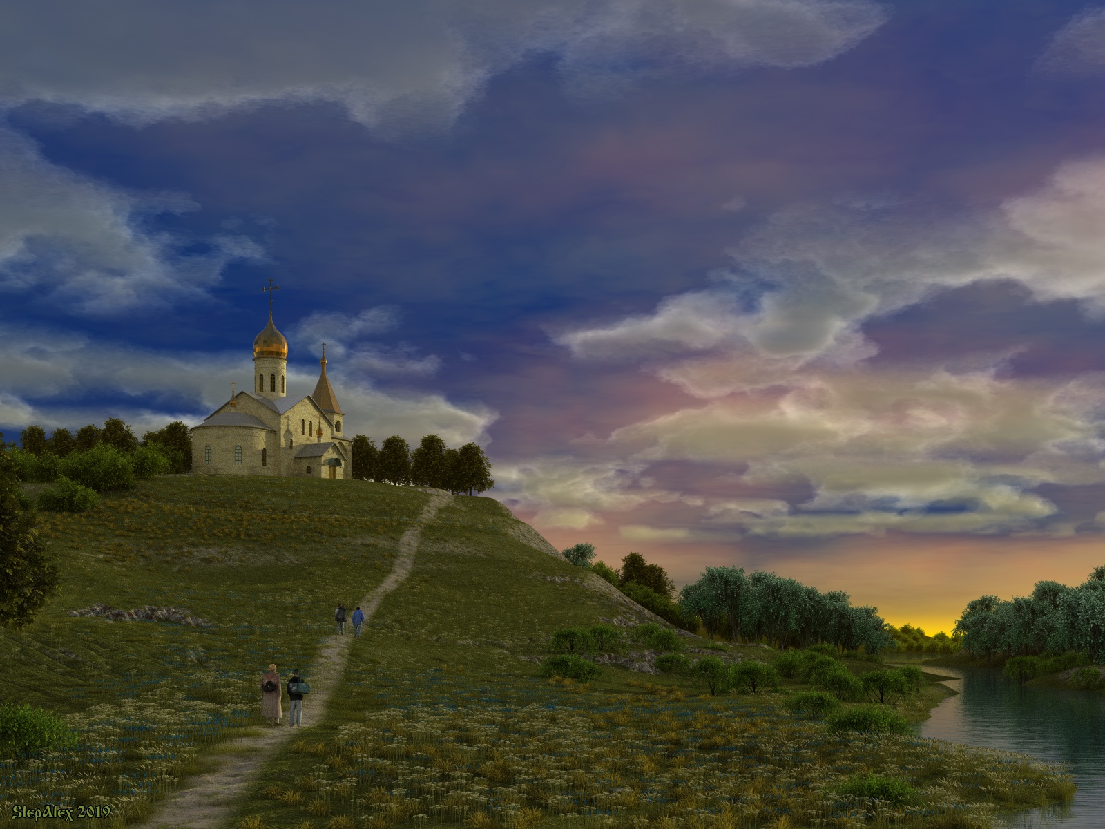 The road to the temple