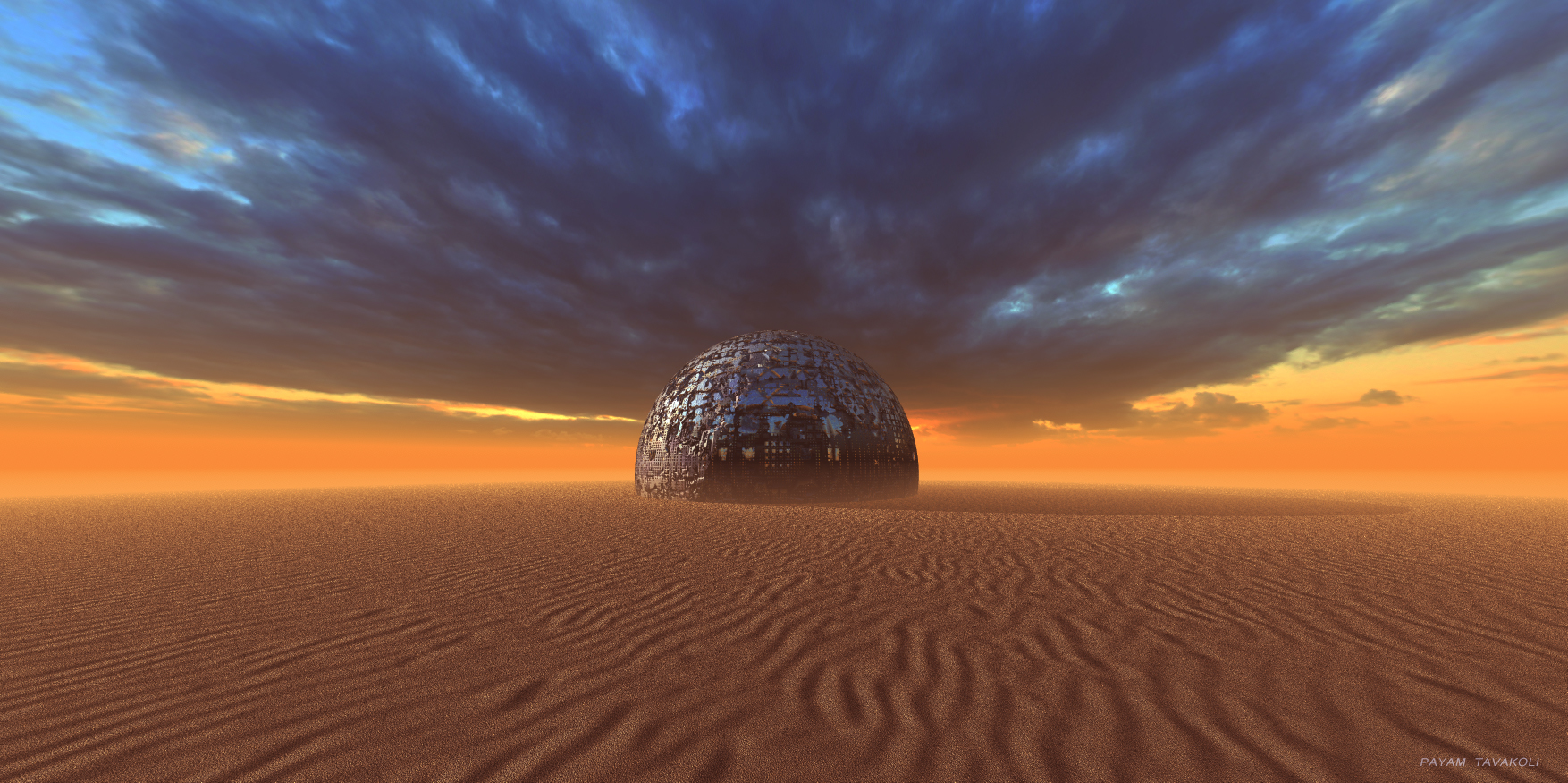 Techno Planet in Desert