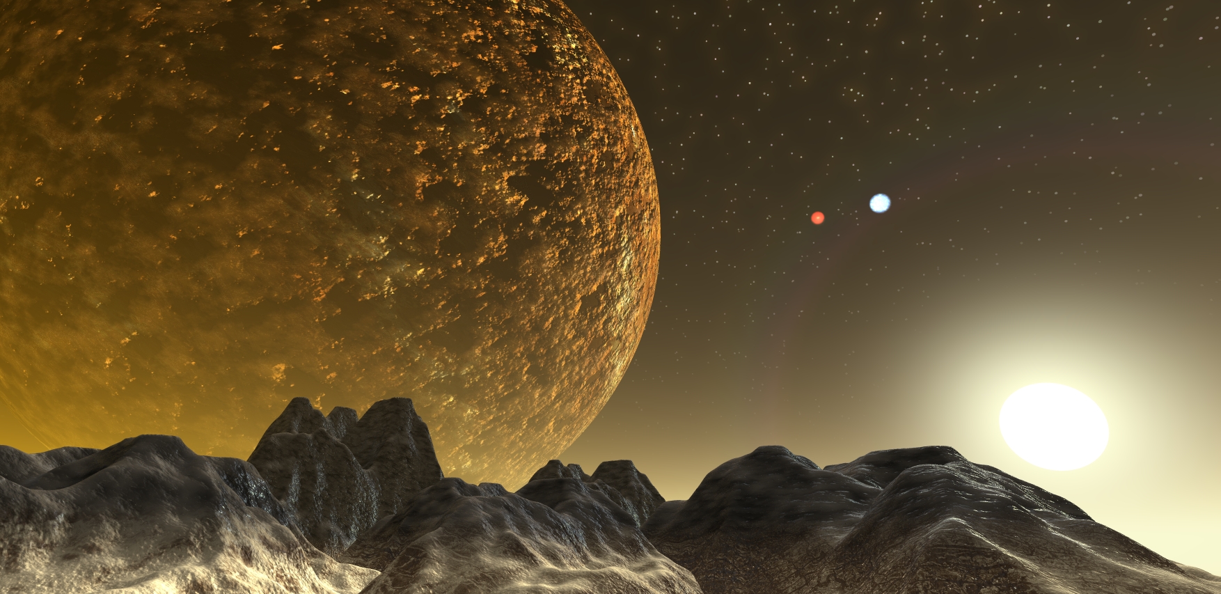 Binary Star System in the distance 2