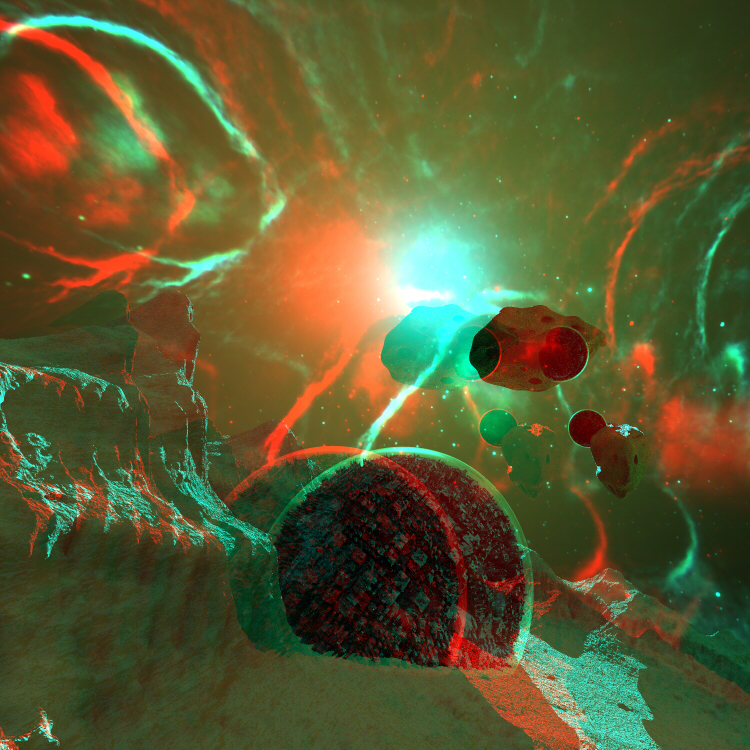 Space scene anaglyph