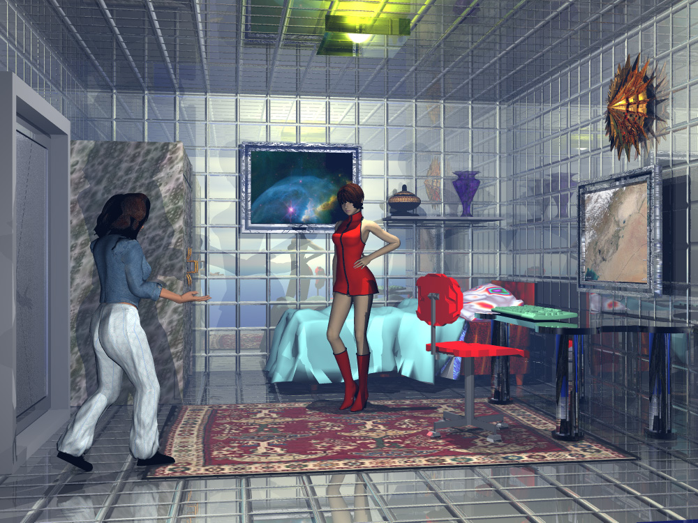 bed room in the lunar station