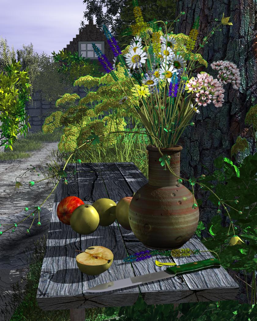 The village still life