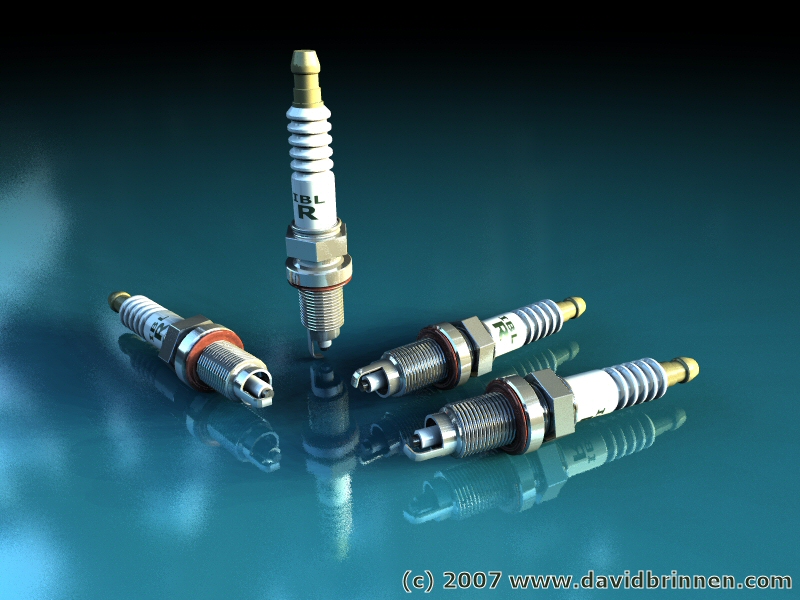 Four Spark Plugs