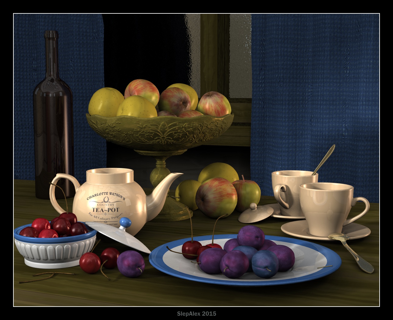 Ceramics and fruits