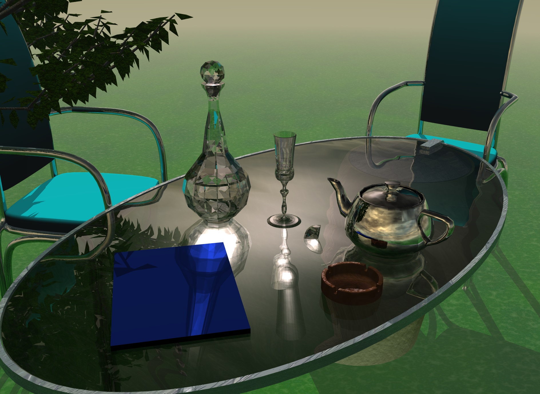 Mesa en el Jardin