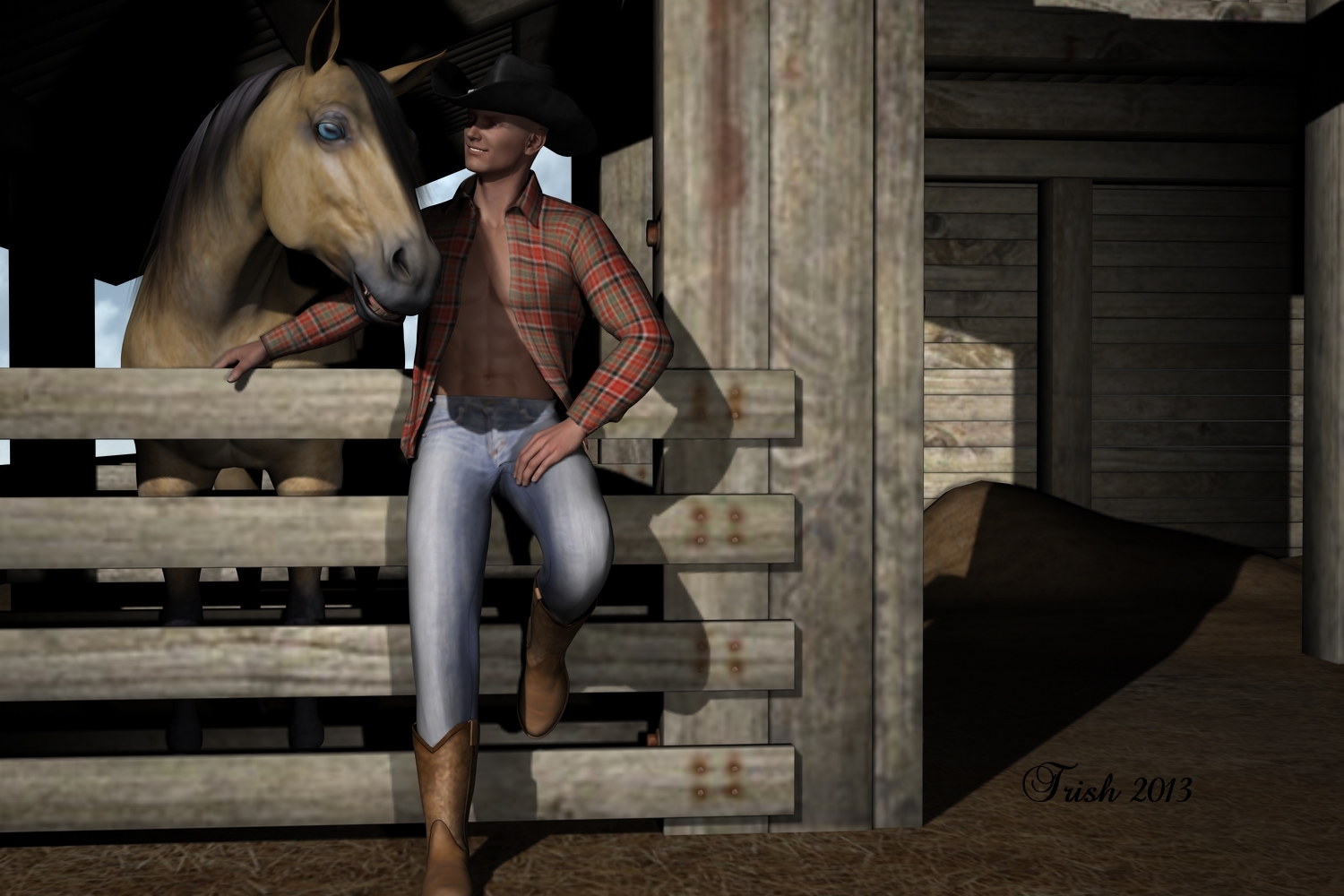 Cowboy and his horse