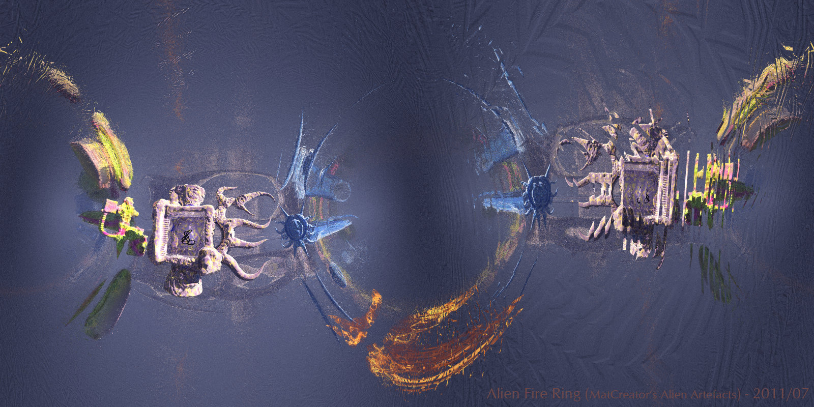 Alien Fire Ring by Horo Bryce 3D render