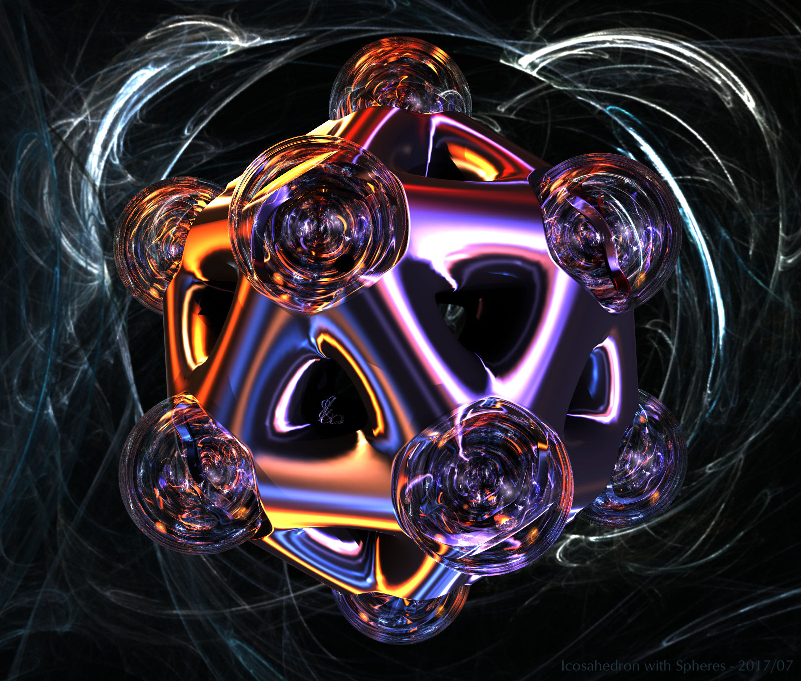Icosahedron with Spheres