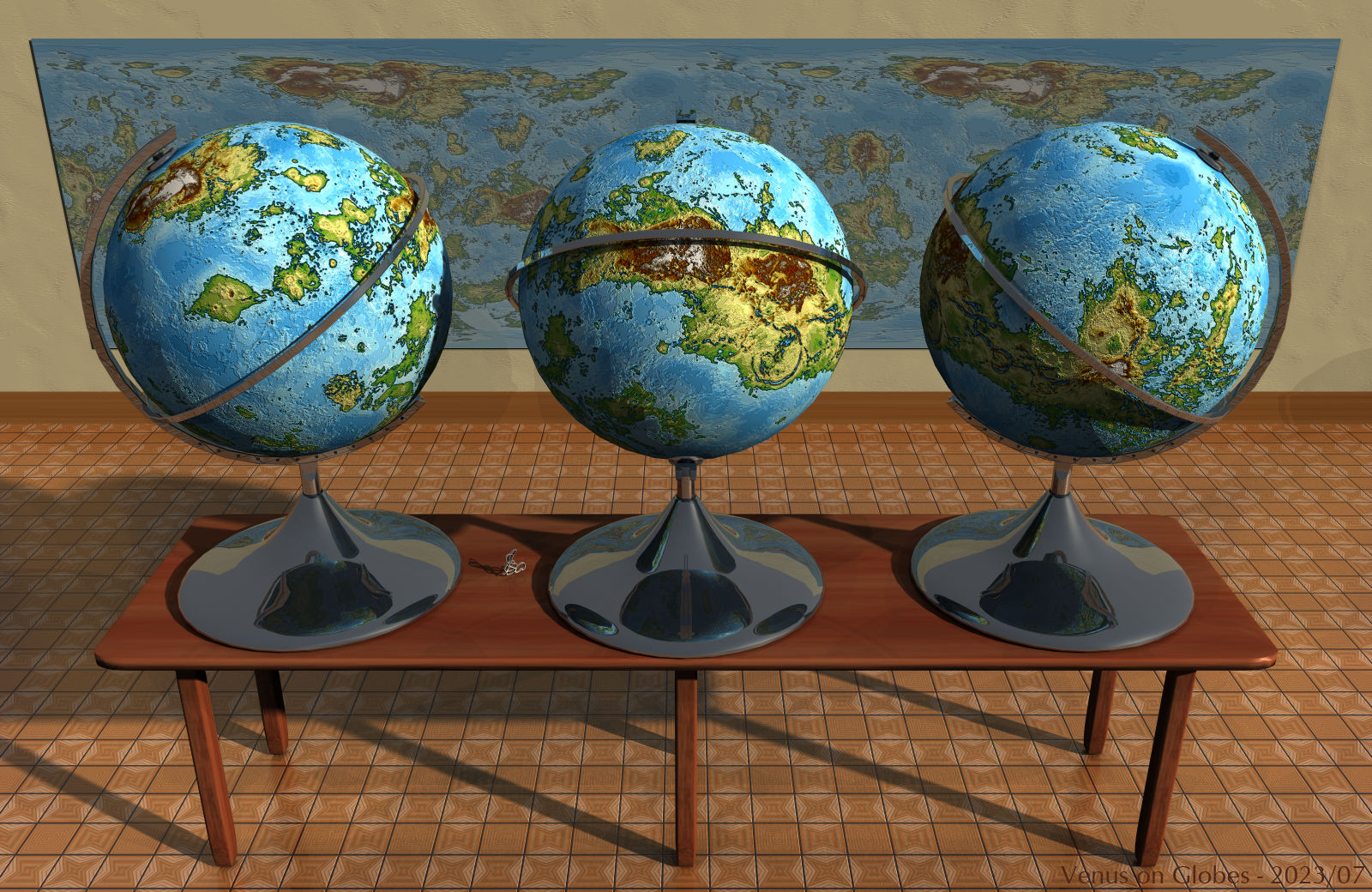 Venus on Globes