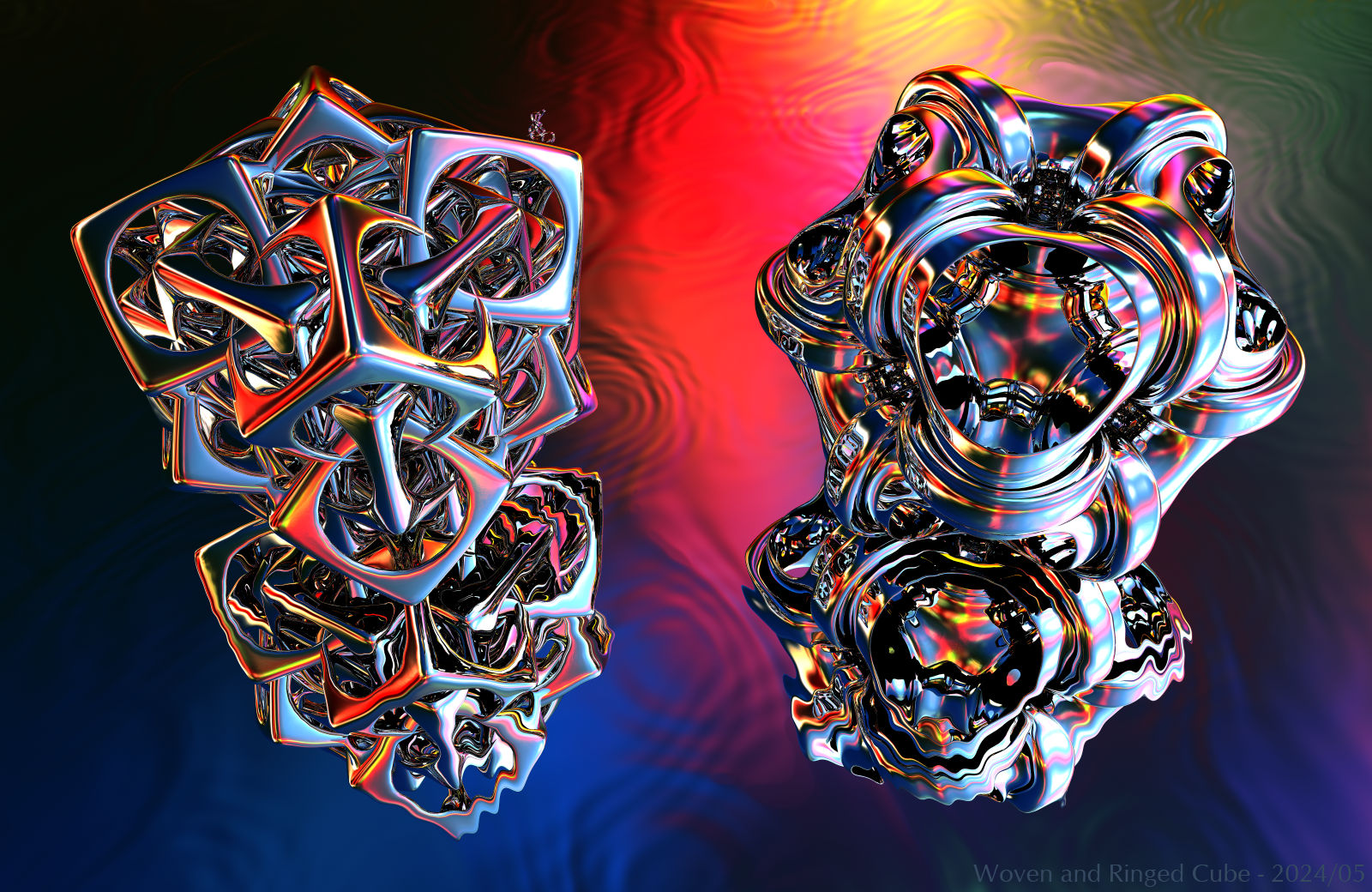 Woven and Ringed Cube