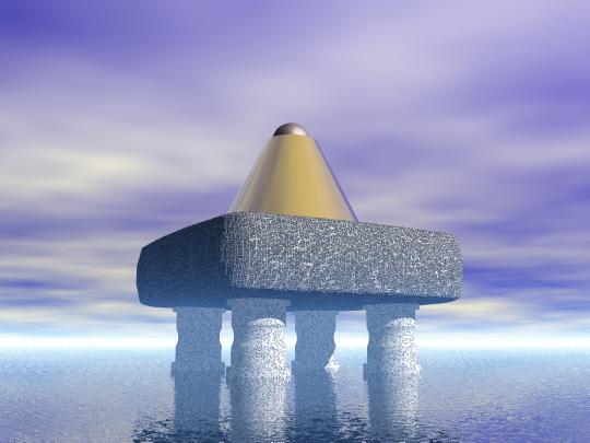 The structure in the middle of the ocean