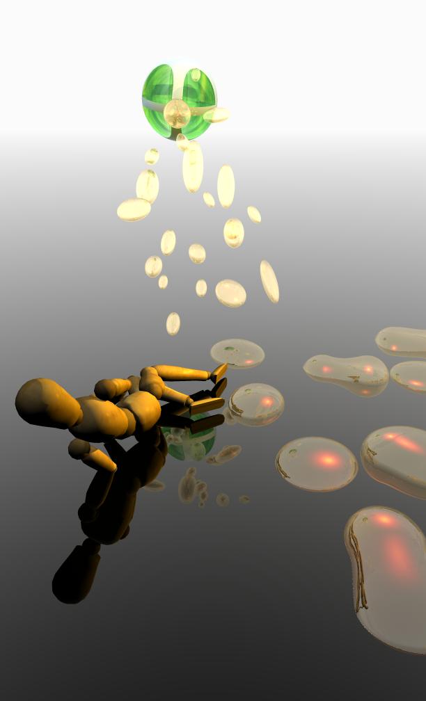 Angry bubble man