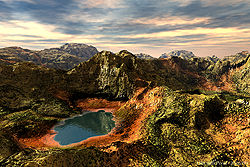 Hills with Pond