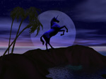 Unicorn at Moon Rise