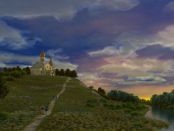 The road to the temple