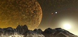 Binary Star System in the distance 2