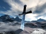 Sword in ice