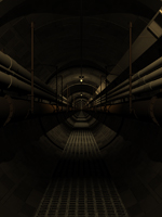 Dark Tunnel with Soft Shadows
