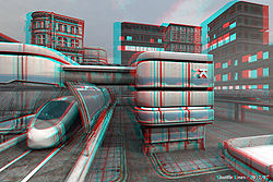 Shuttle Lines Anaglyph