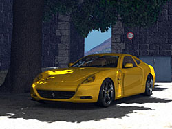 Yellow Ferrari 612 Scaglietti