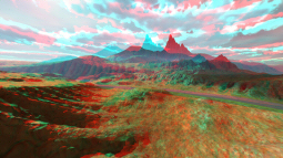 A scene from the DVD "anaglypherized"