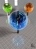 3 Coloured Spheres